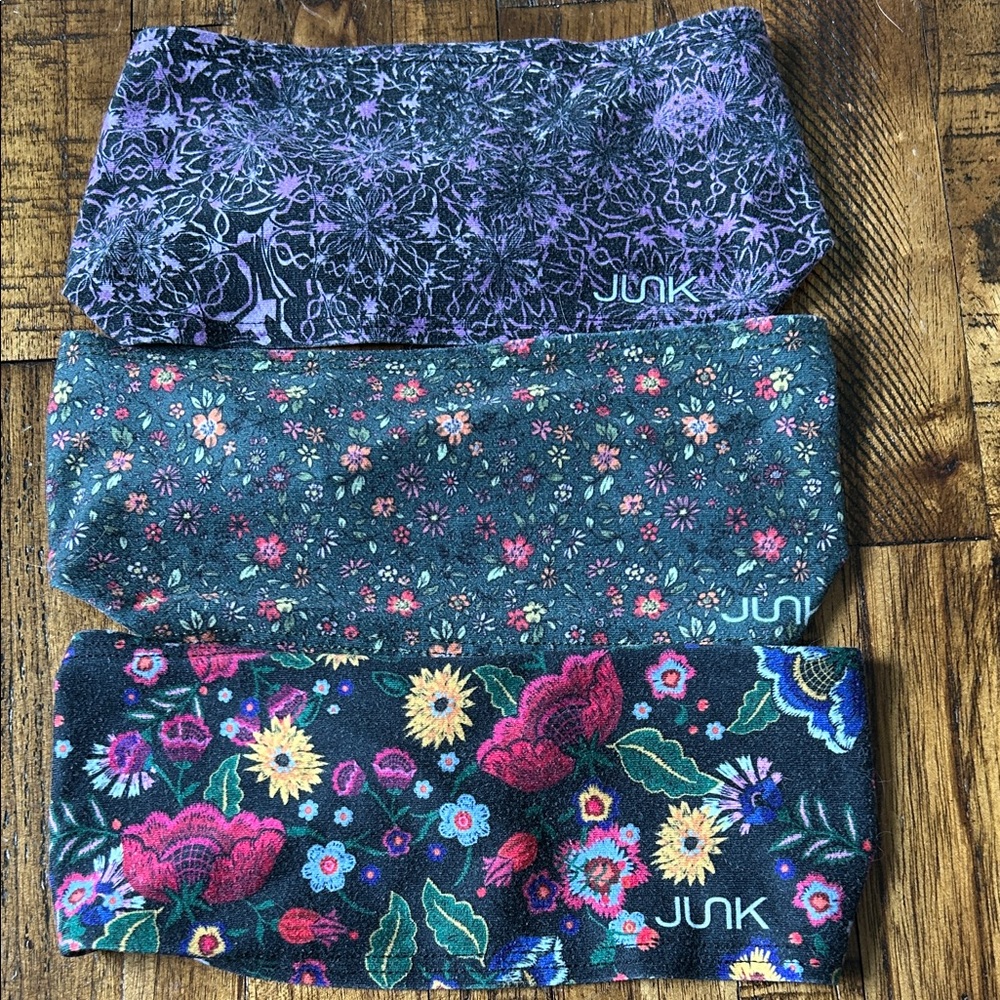JUNK Women's Floral Headbands - Purple, Green, Multicolor